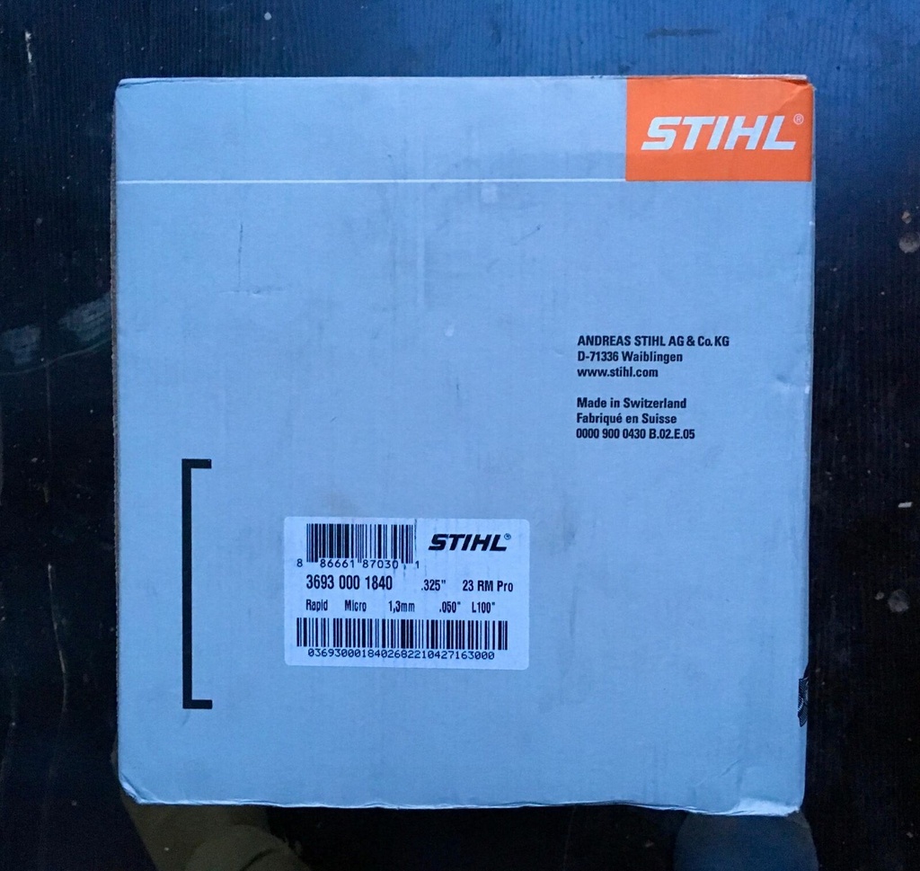 1m Cadena Rapid Micro .325. Cadena para Motosierras Stihl. Código: 36930001840 o 3693 000 1840