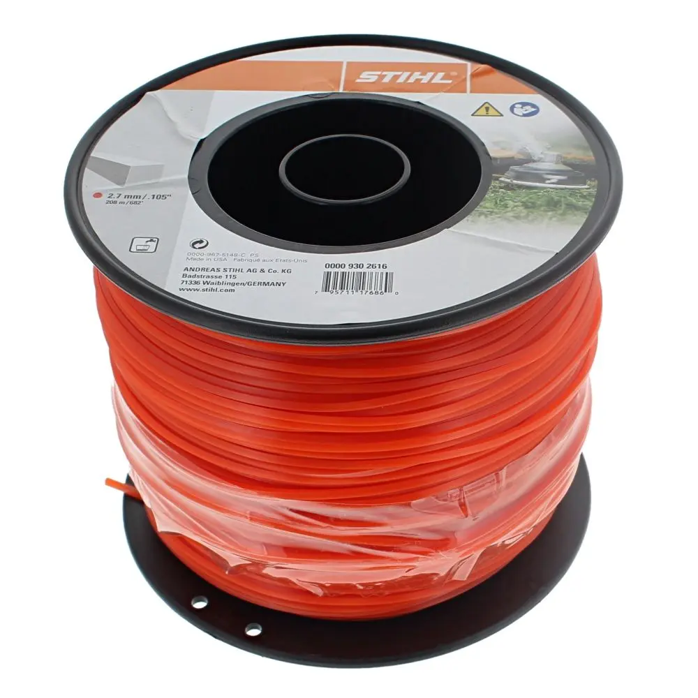 Hilo Corte Cuadrado Ø 2,7 mm x 208,0 m Rojo STIHL. Código: 00009302616 o 0000 930 2616