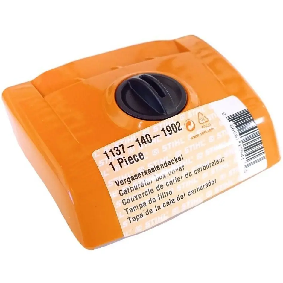 Tapa de la Caja del Carburador STIHL para Motosierras MS 193 T y 194 T. Código: 11371401902 / 1137 140 1902