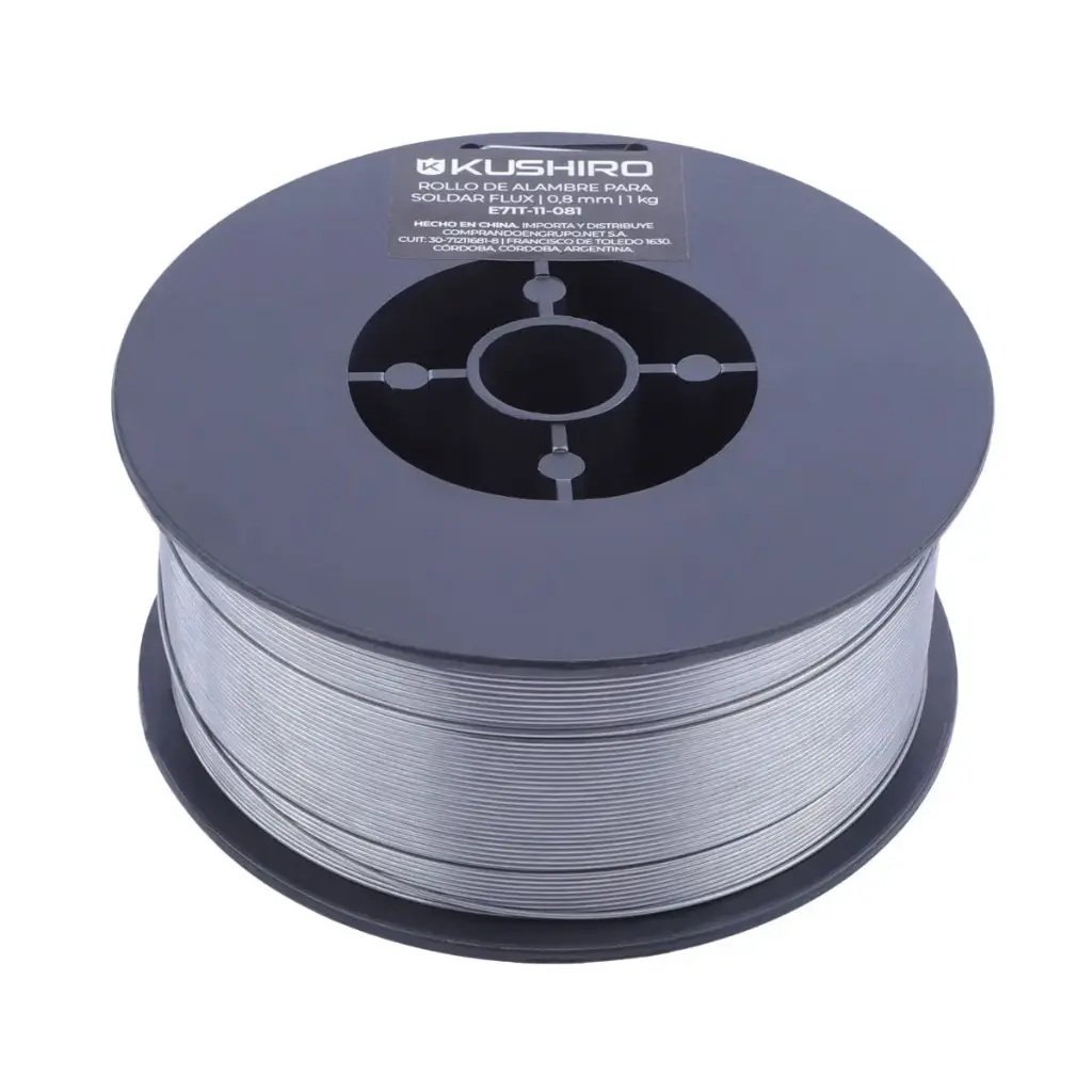 Rollo de Alambre Para Soldar Flux 0,8 mm - 1 kg KUSHIRO E71T-11-081