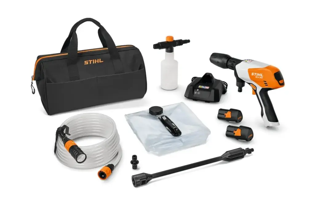 STIHL RCA 20 Hidrolavadora a Batería en Set con 2 Baterías AS 2 y Cargador estándar AL 1.