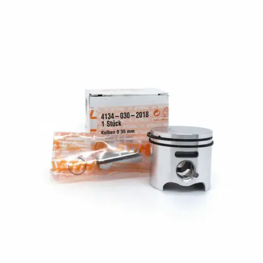 [4134-030-2018] Pistón Ø 35 mm STIHL para Motoguadaña FS 120. Código: 41340302018 / 4134 030 2018
