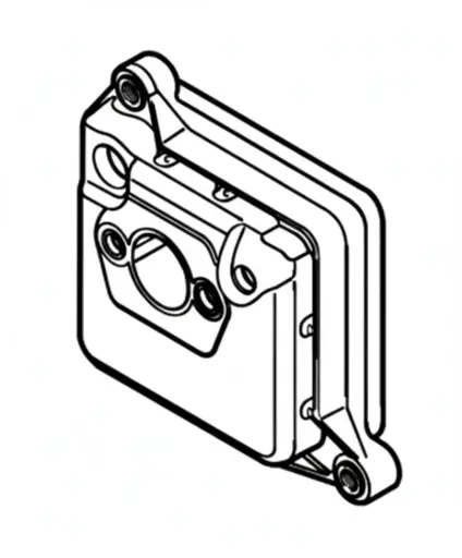 [4151-140-2801] Carcasa del filtro STIHL para Motoguadaña FS 235 y FS 255. Código: 41511402801 o 4151 140 2801